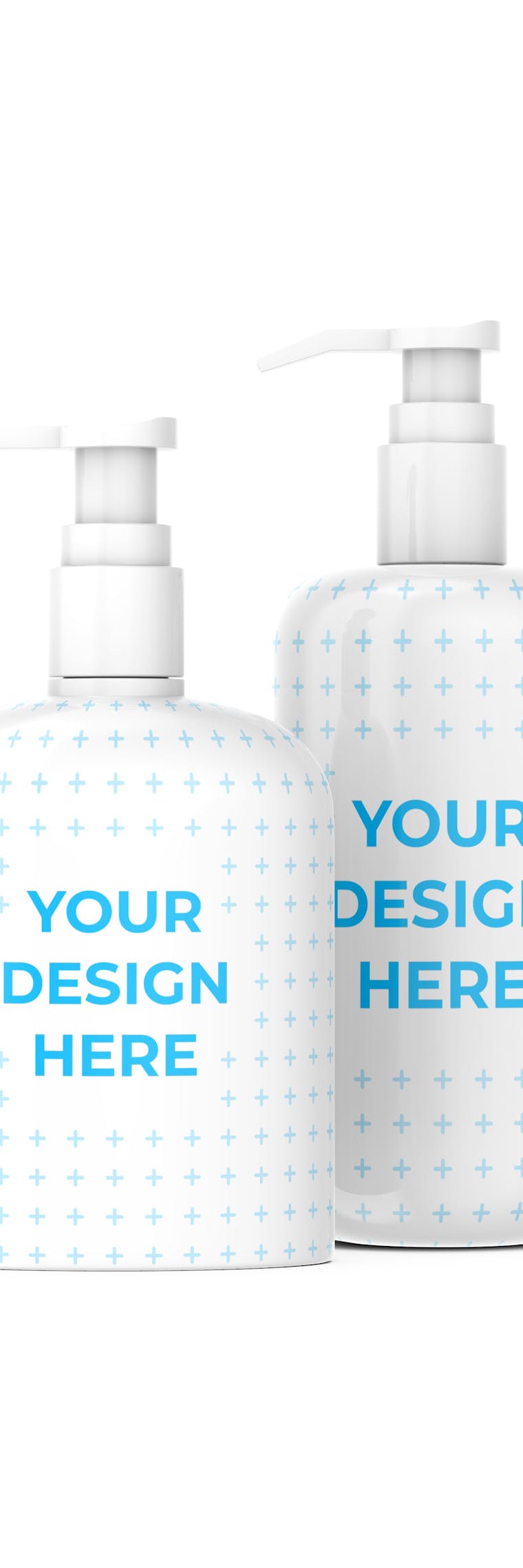 Free Cosmetics bottle with pump Mockup generator | Smartmockups