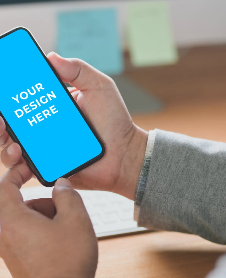 Free SONY smartphone in hands of a woman Mockup generator ...