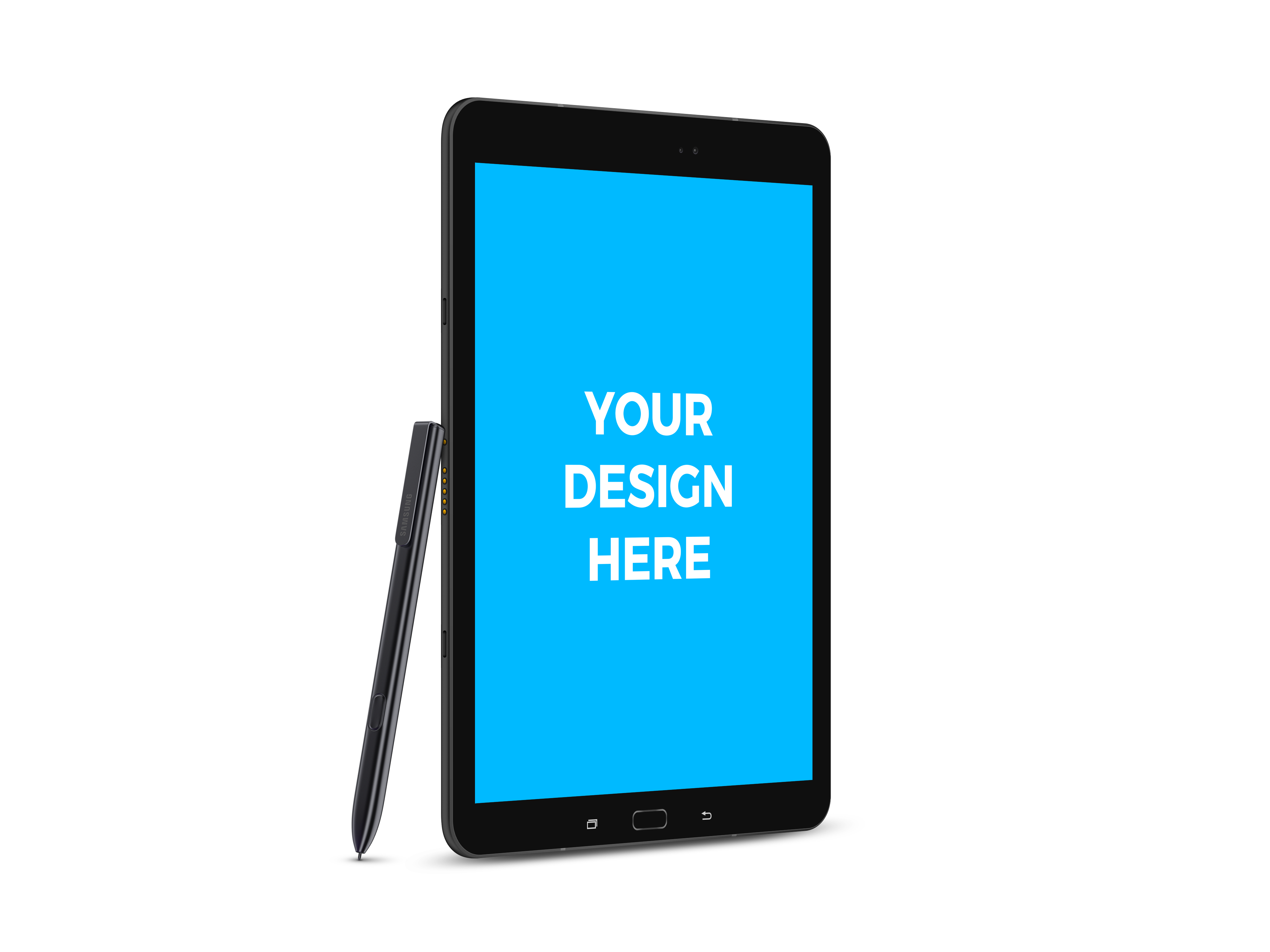 Free Galaxy Tab S3 in black or silver color Mockup