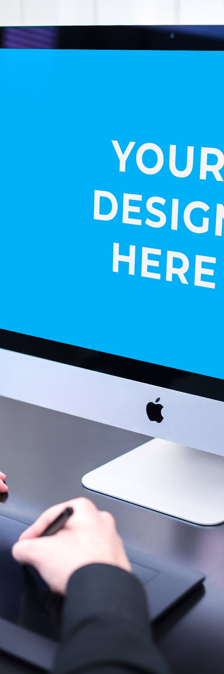 Download Free iMac on the wooden desk Mockup generator | Smartmockups