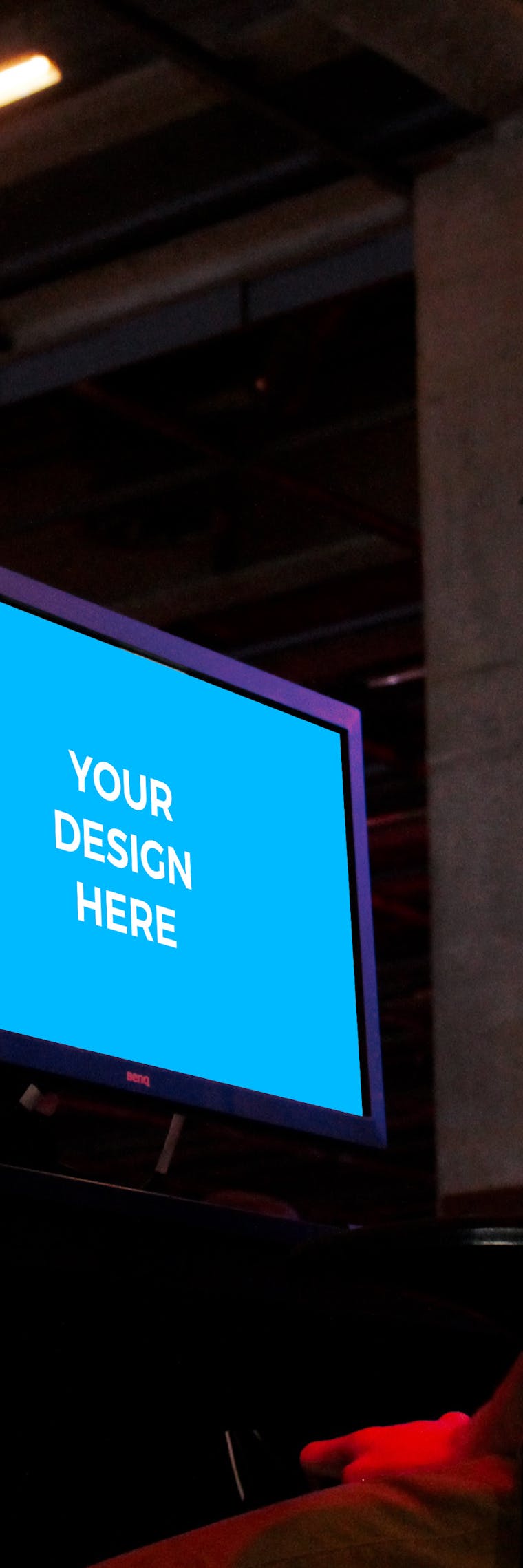 Download Free Desktop on the white desk Mockup generator | Smartmockups