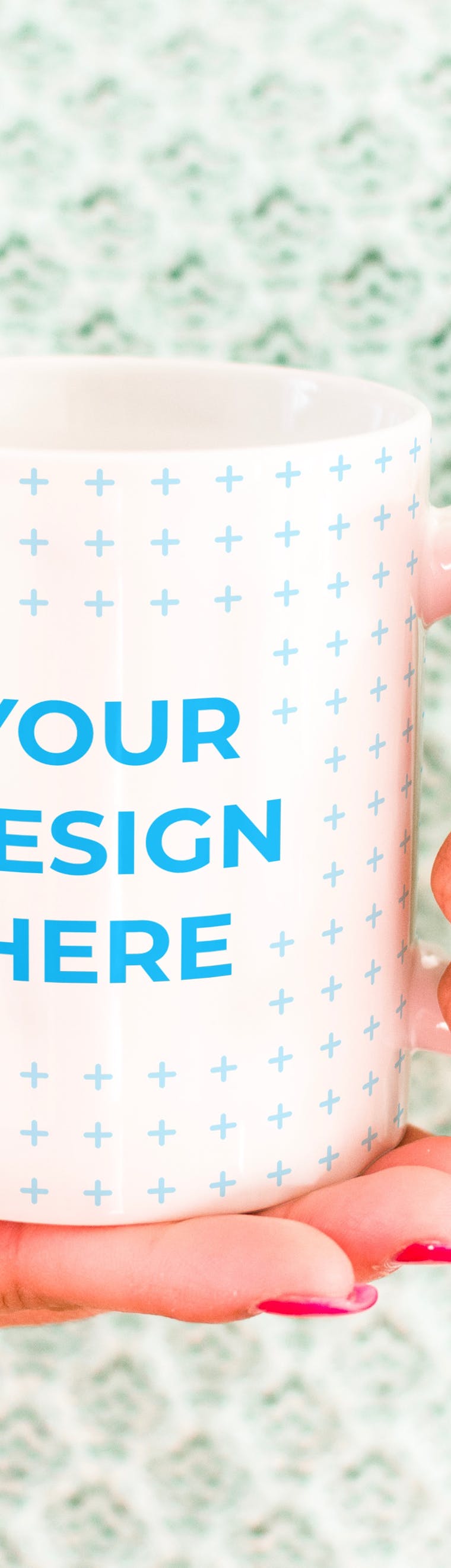 Download Free Ceramic mug full of coffee on the wooden table Mockup generator | Smartmockups