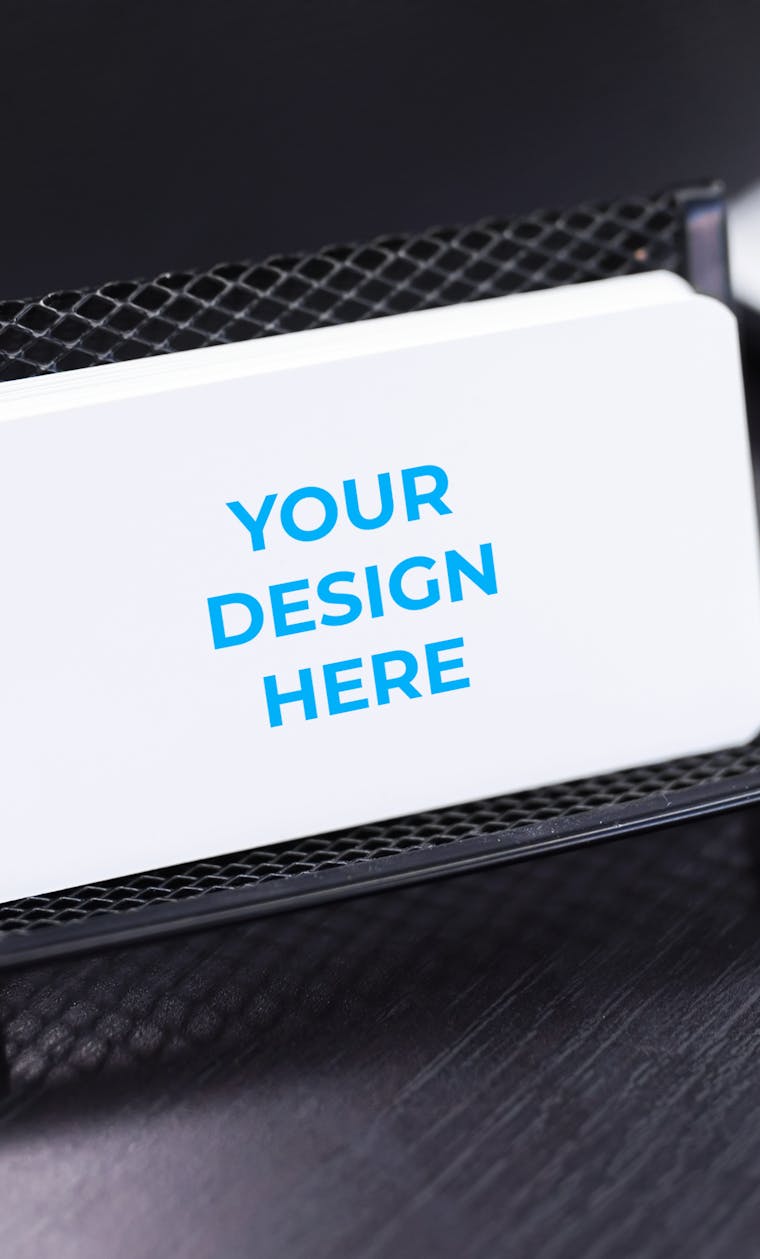 Download Free ISO - 85x55mm business card with changeable color Mockup generator | Smartmockups