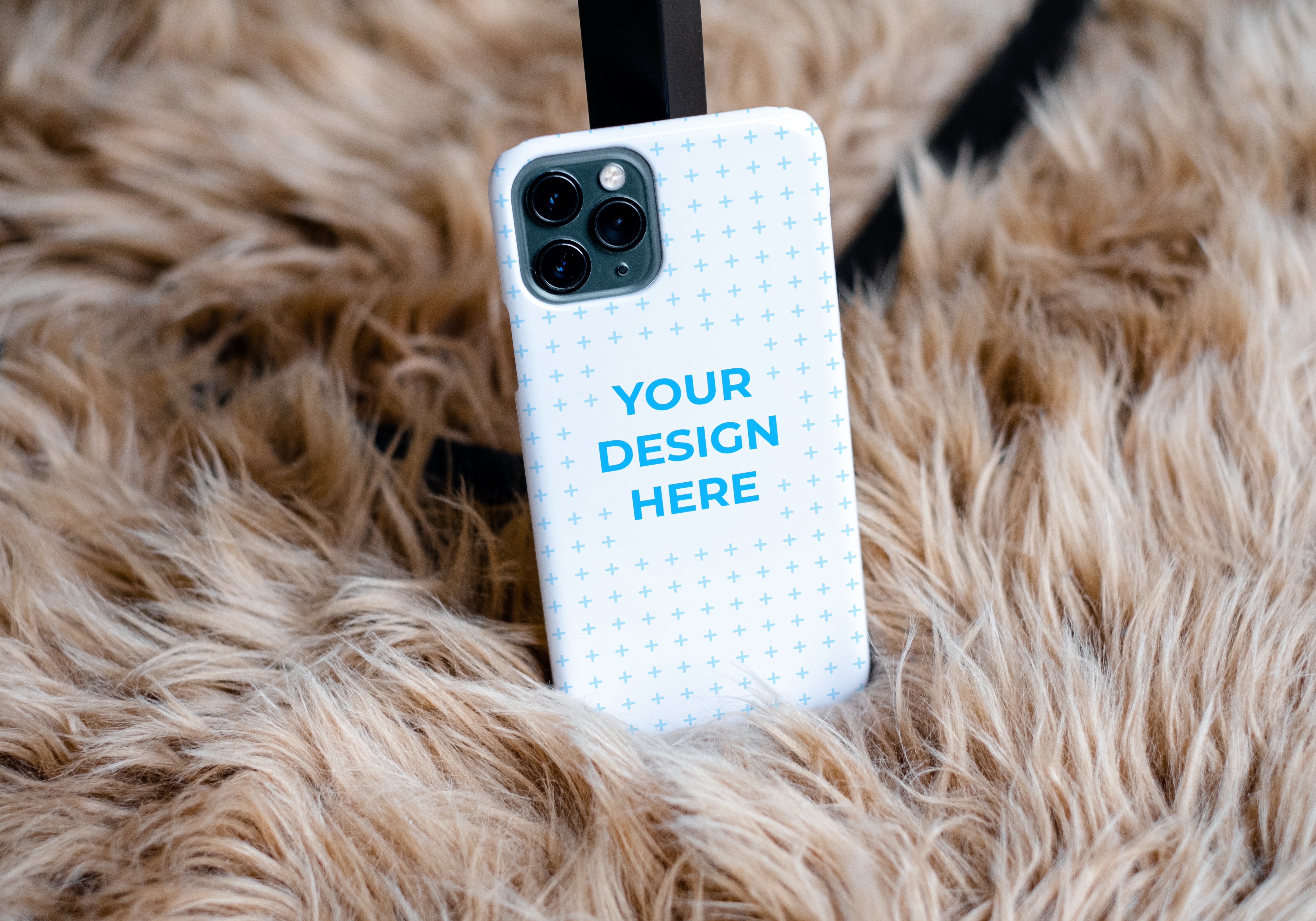 Free iPhone SE case with changeable color Mockup generator