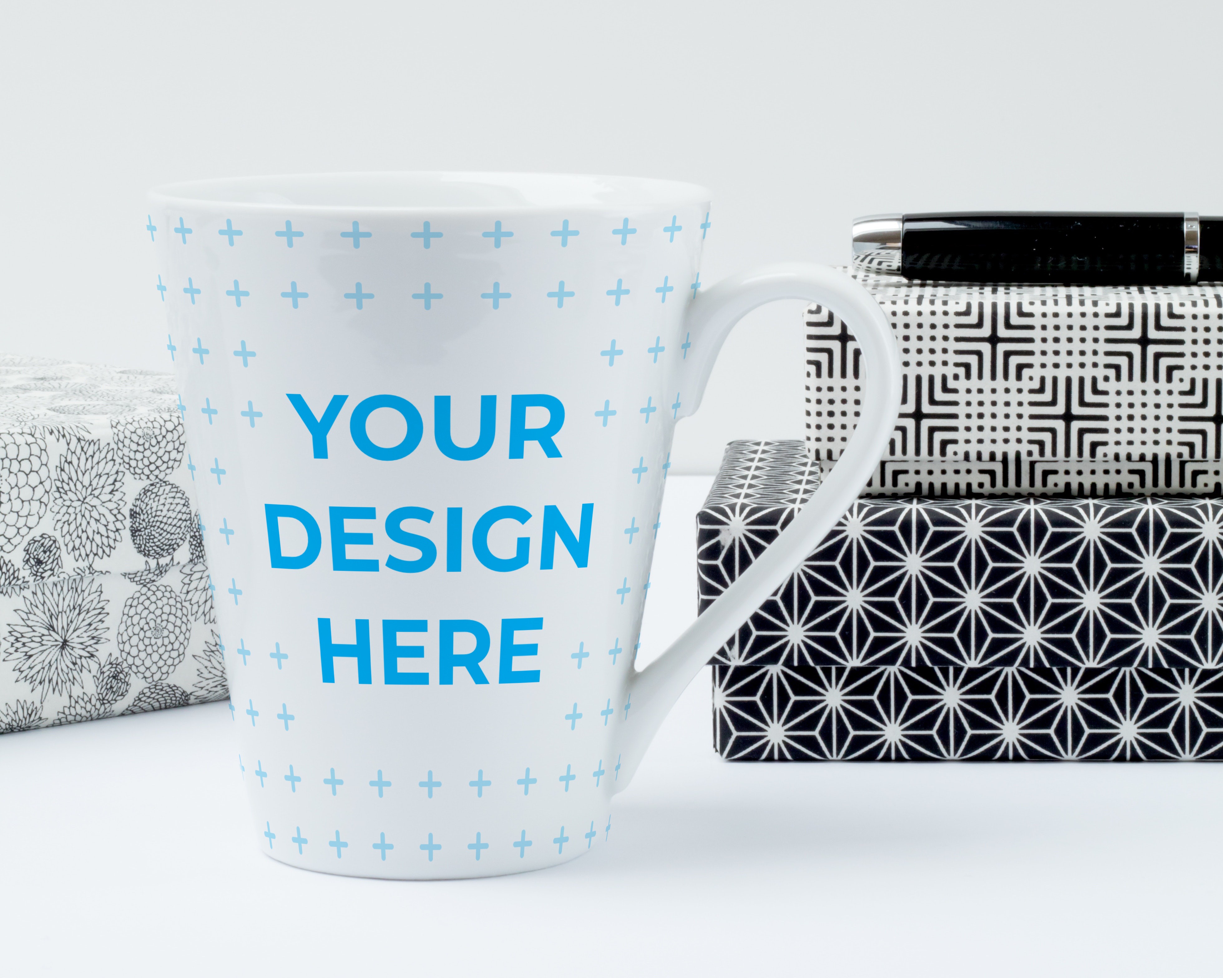 Free Cup with a blanket Mockup generator Smartmockups