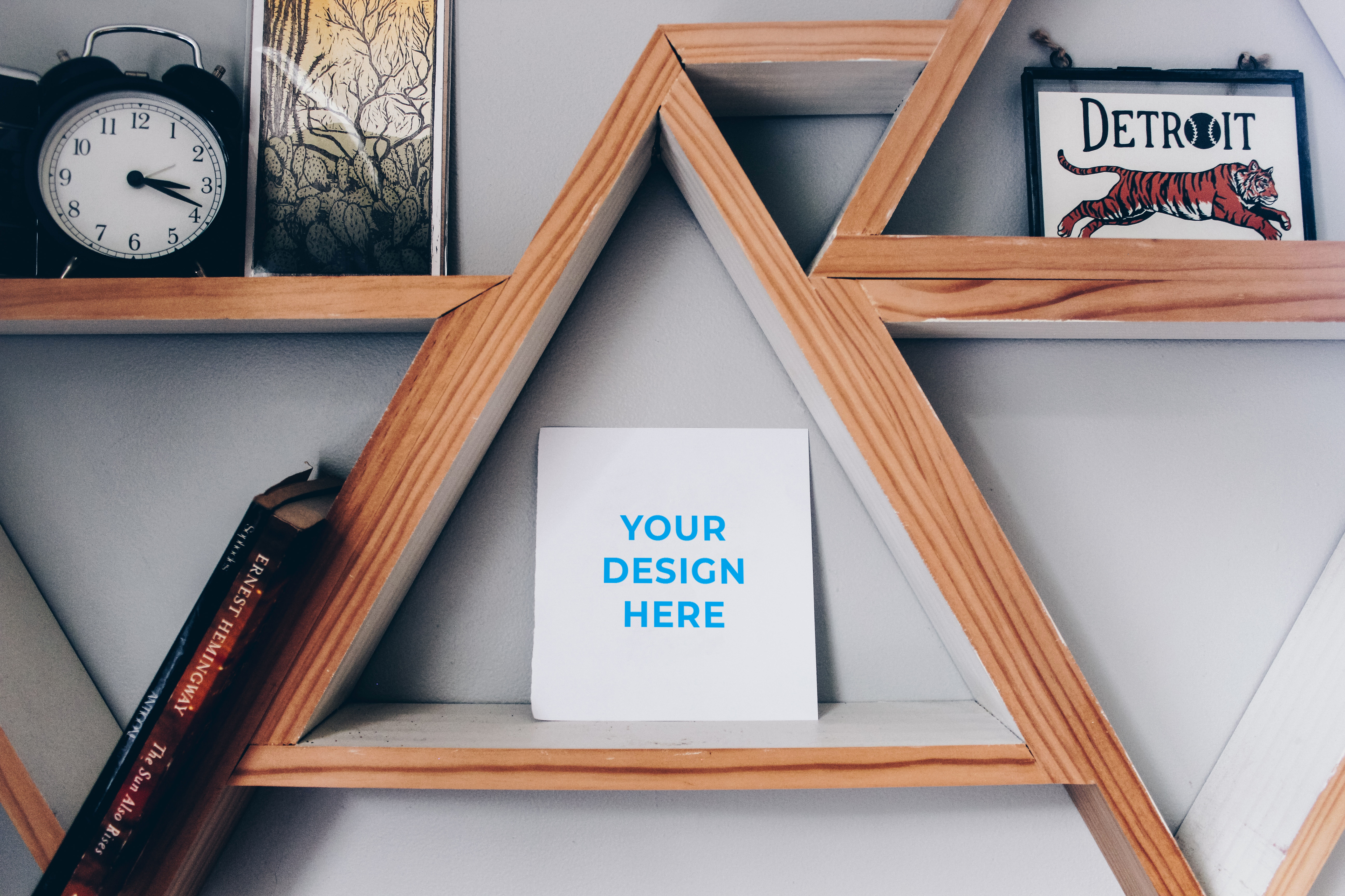 Free Wedding greeting card on the plate Mockup generator